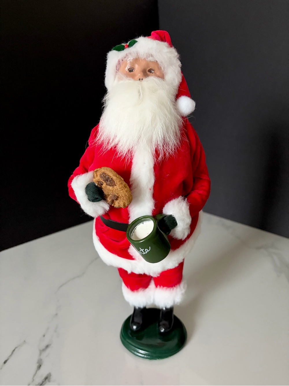 Santa Caroler with Milk and Cookie by Byers' Choice